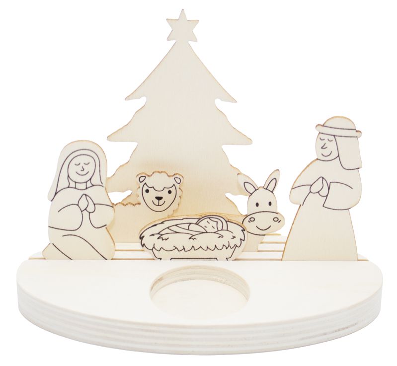 Teelichthalter Weihnachtskrippe